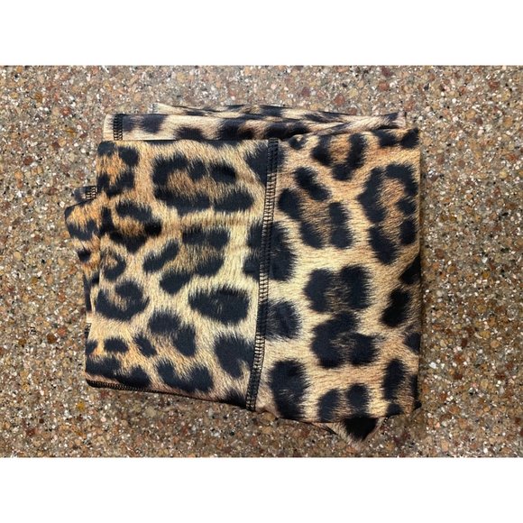 Terez Women's Beige Leopard Goals Activewear Hi-Shine Leggings Pants Size Small - Picture 10 of 14